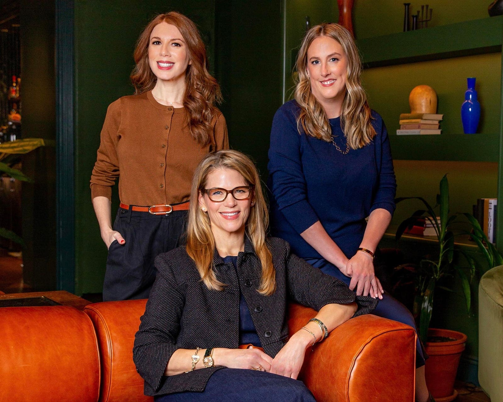 Alison Moore with Chief co-founders Lindsay Kaplan and Carolyn Childers at the company's leadership transition