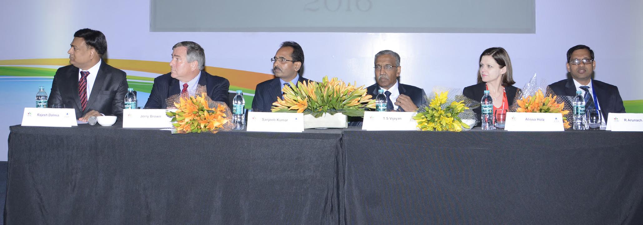 Alissa Holz, second from right, seated with fellow participants at the 20th Asian Actuarial Conference in Gurgaon in 2016.