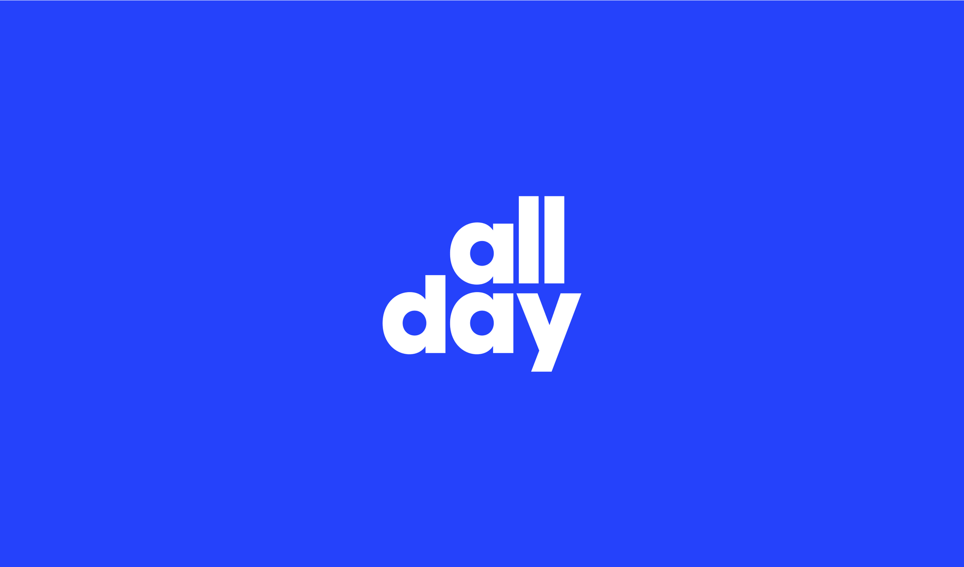 All Day Kitchens blue-and-white brand design
