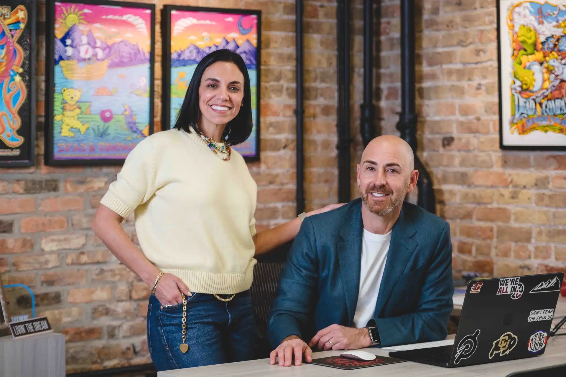 All Points Public Relations co-founders Lauren and Jamie Izaks in their Chicago office