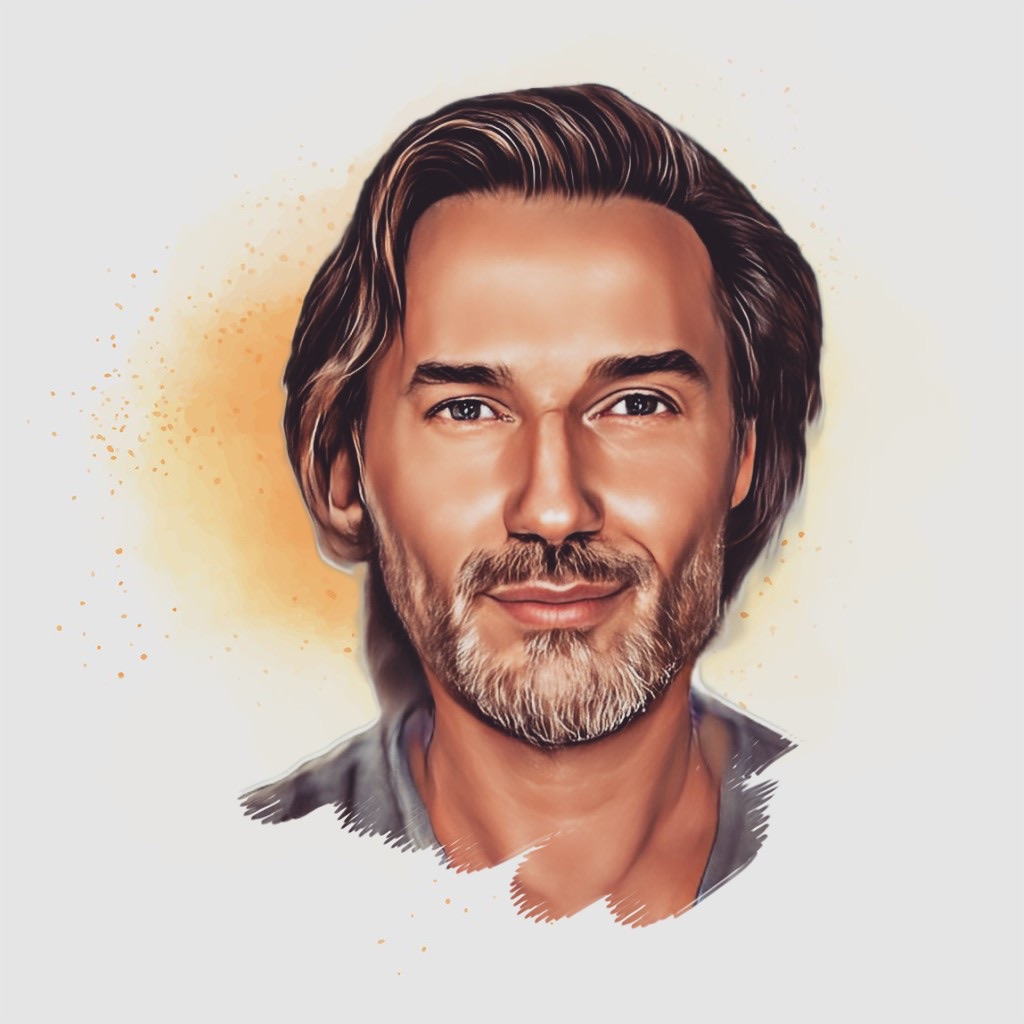 Company-published stylized portrait of Massimo Travagli