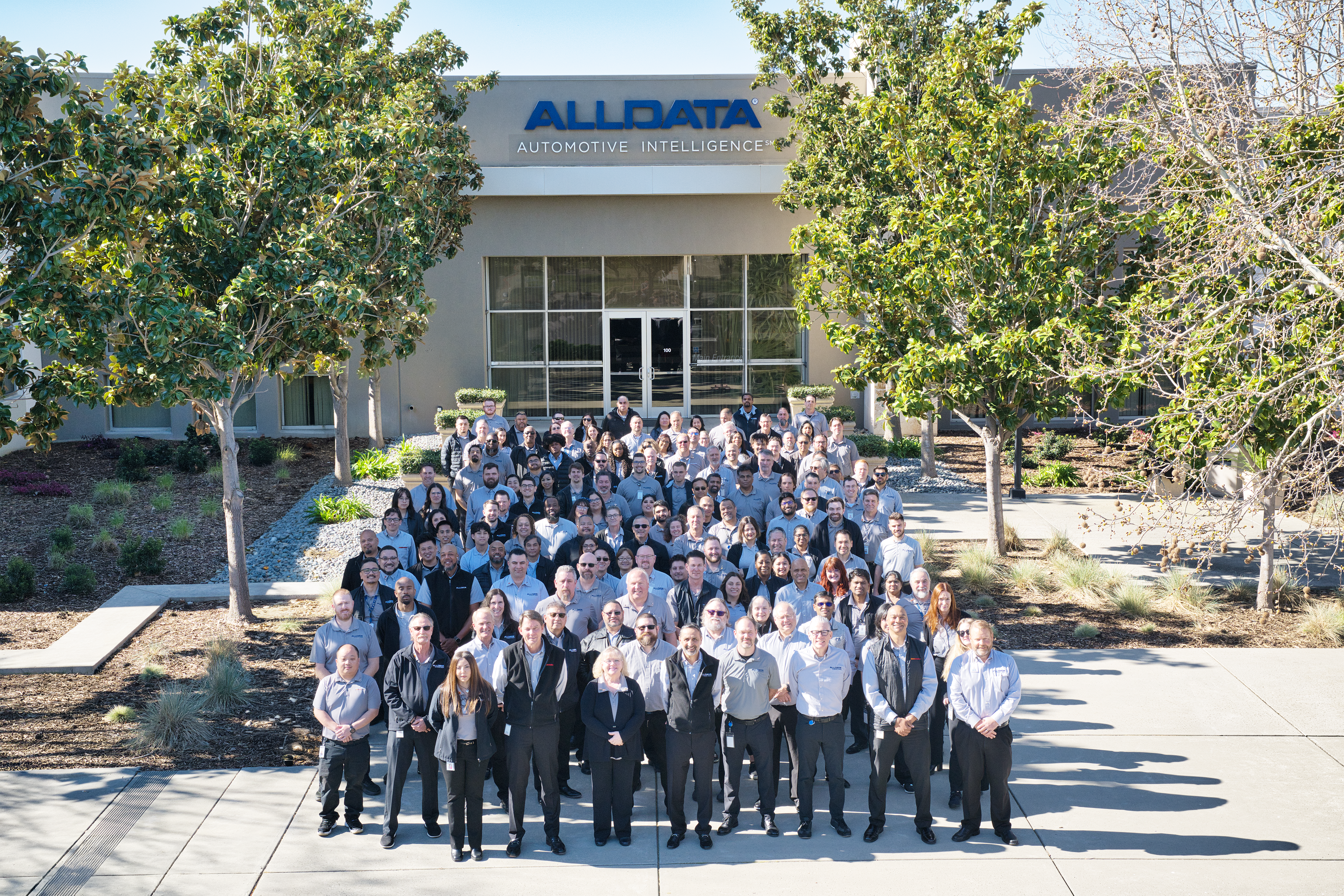 ALLDATA team gathered for a company group photograph