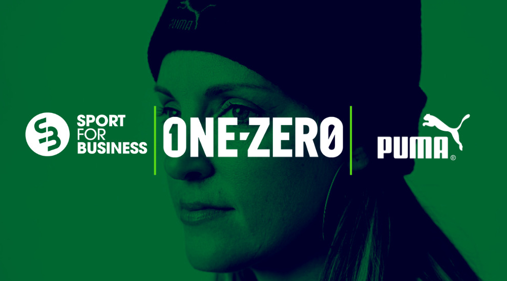 Promotional graphic featuring Allison Giorgio for a PUMA and One-Zero sports business event