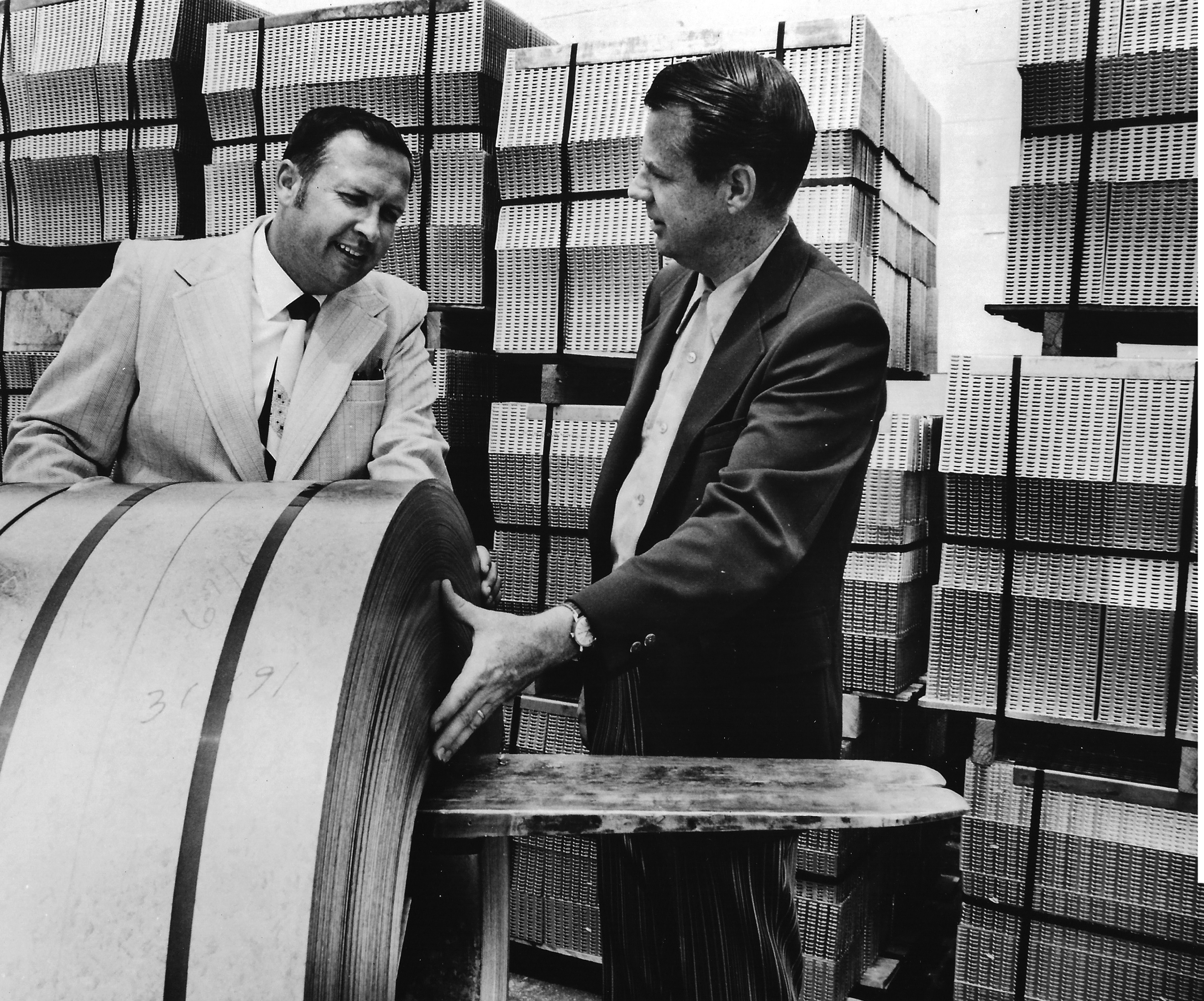 Historical photograph of Alpine founders Bill McAlpine and Charlie Harnden