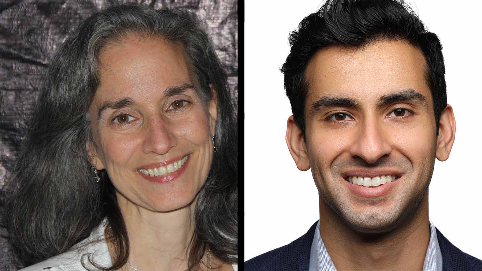 Press composite showing MG Financial CEO and CIO Mary Gilligan at left and Aly Kassim-Lakha at right