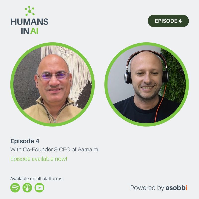 Humans in AI episode four promotional artwork with Amar Kapadia pictured on the left