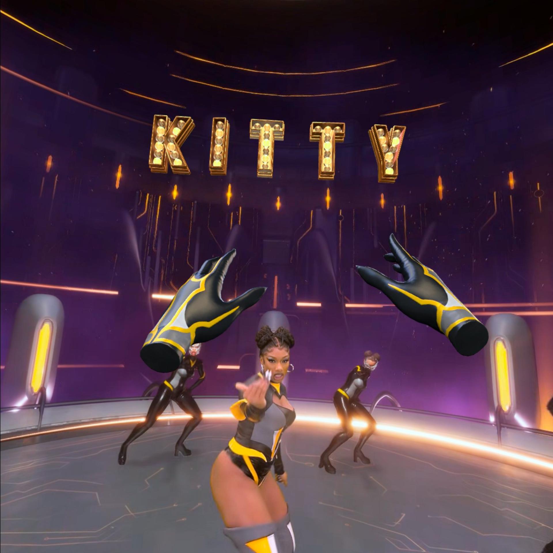 Megan Thee Stallion performing inside an AMAZE virtual concert environment