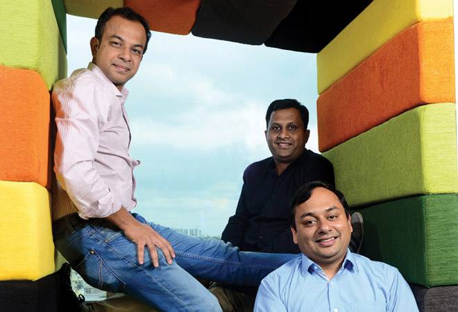 NoBroker co-founders Saurabh Garg, Akhil Gupta and Amit Kumar Agarwal at their Bengaluru office