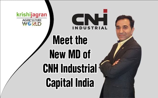 Amit Kakkar pictured in a graphic announcing his appointment at CNH Industrial Capital India
