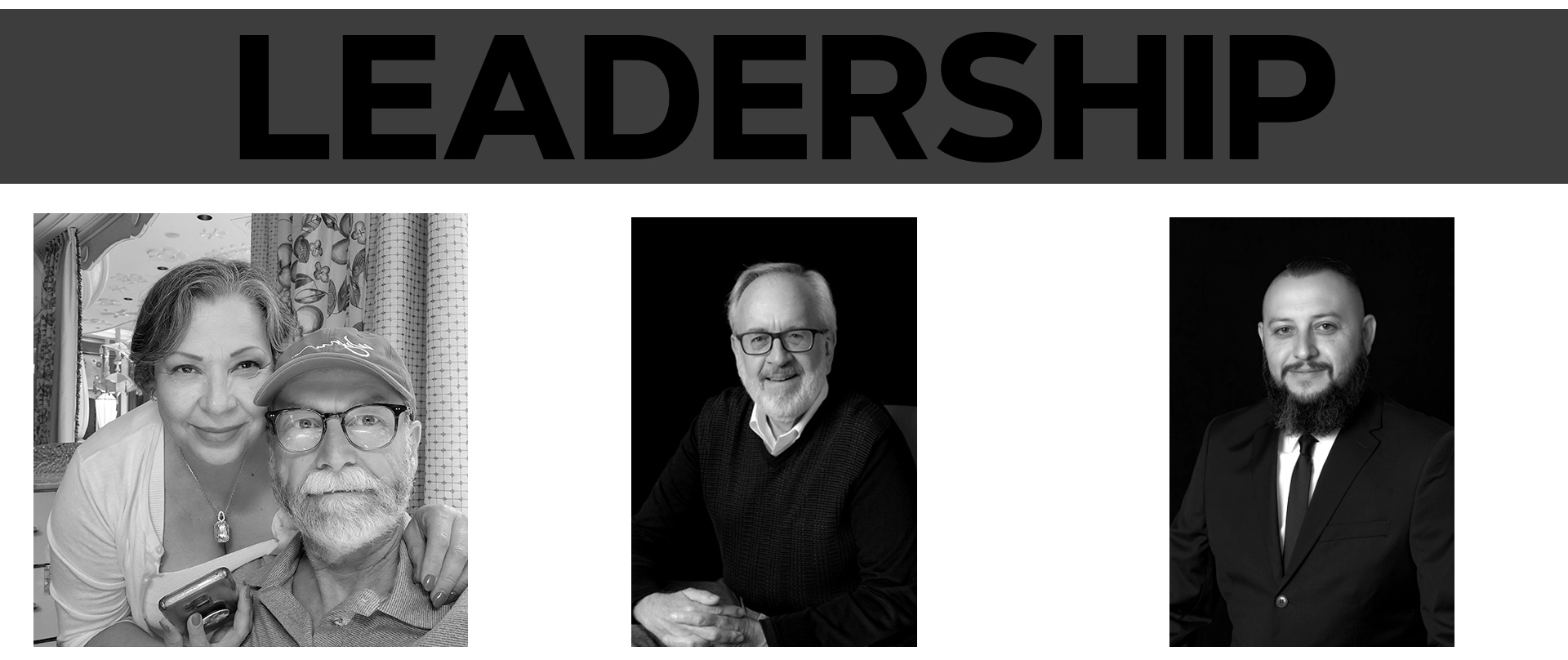 Leadership montage published by Amor Architectural, with three groups of portraits