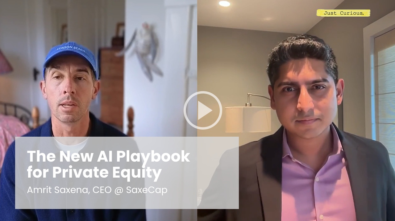 Stu Willson, left, interviewing Amrit Saxena, right, in a split-screen conversation