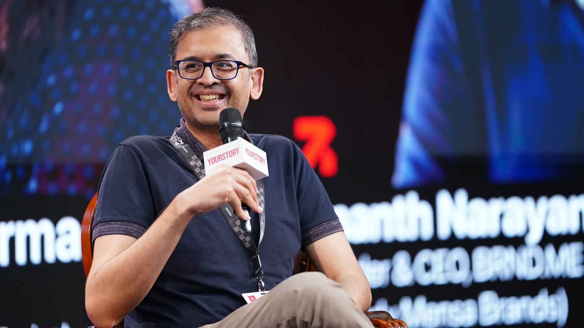Ananth Narayanan speaking on stage at TechSparks 2025