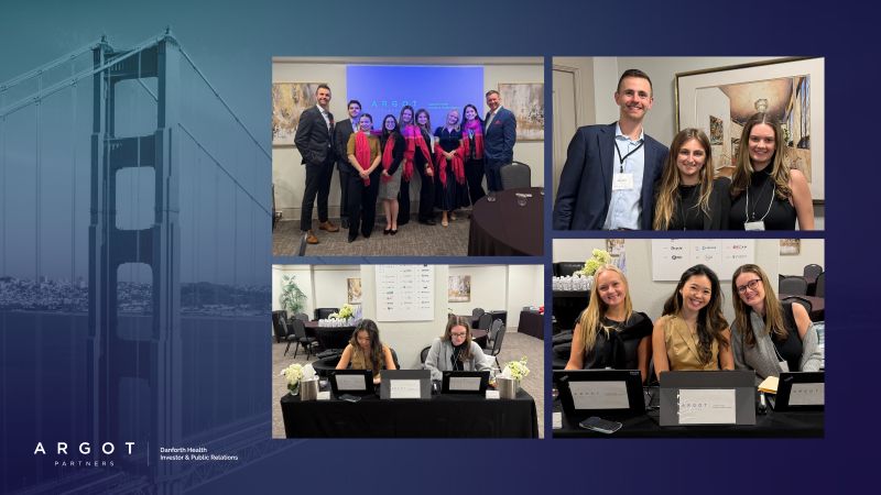 Argot Partners collage showing its team gathered and working at tables in San Francisco