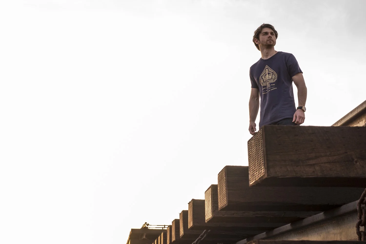 Andrei Jikh in a photograph from his early cardistry portfolio