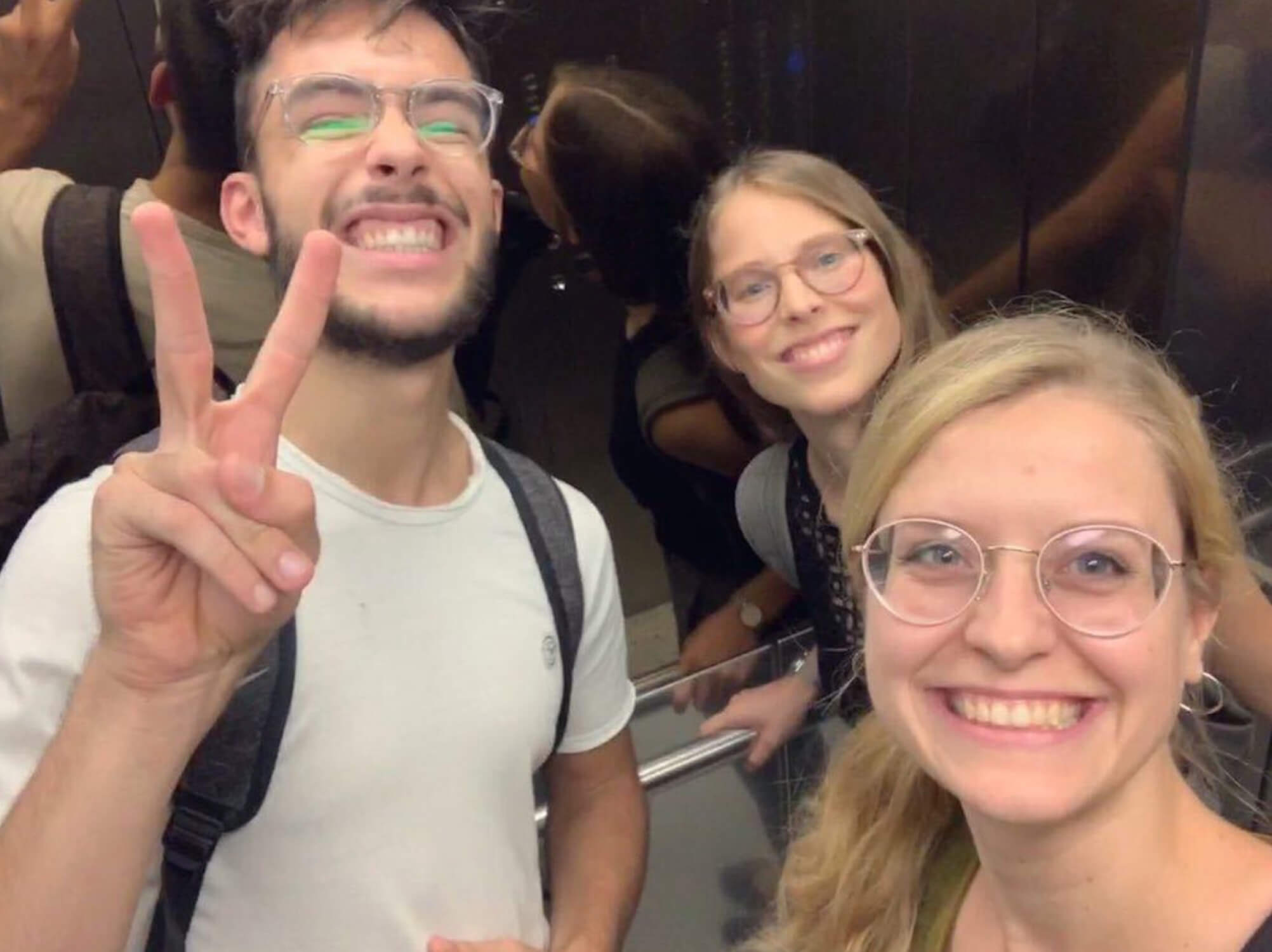 The three 4Germany founders smiling together in an August 2019 selfie