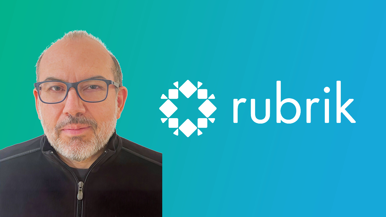 Andres Botero pictured for his 2023 appointment as Rubrik chief marketing officer