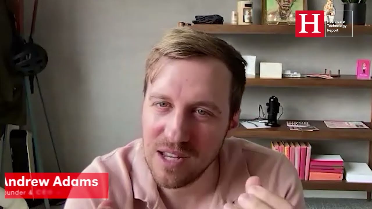Andrew Adams speaking during a remote video interview