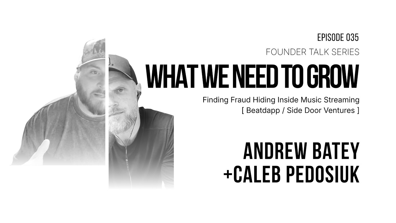 Andrew Batey and Caleb Pedosiuk in the artwork for their What We Need to Grow interview
