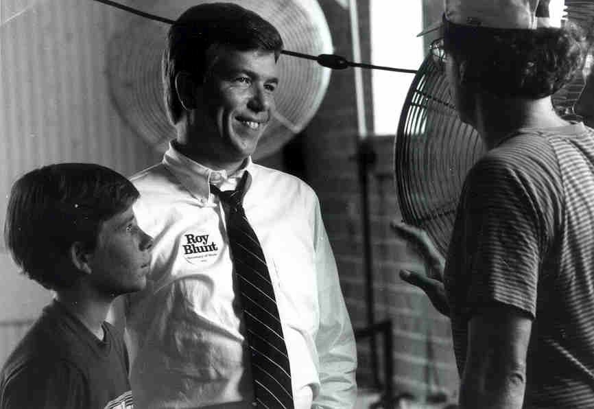 Young Andy Blunt beside Roy Blunt during the 1984 Missouri secretary of state campaign