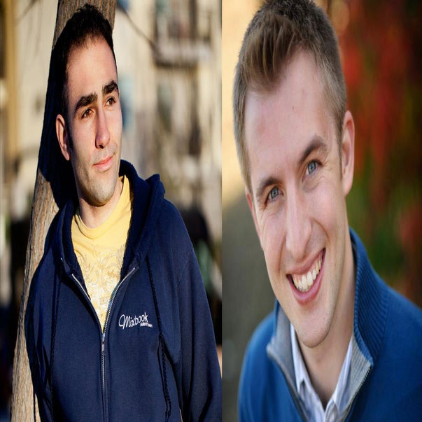 Mixbook co-founders Aryk Grosz and Andrew Laffoon in an early company portrait