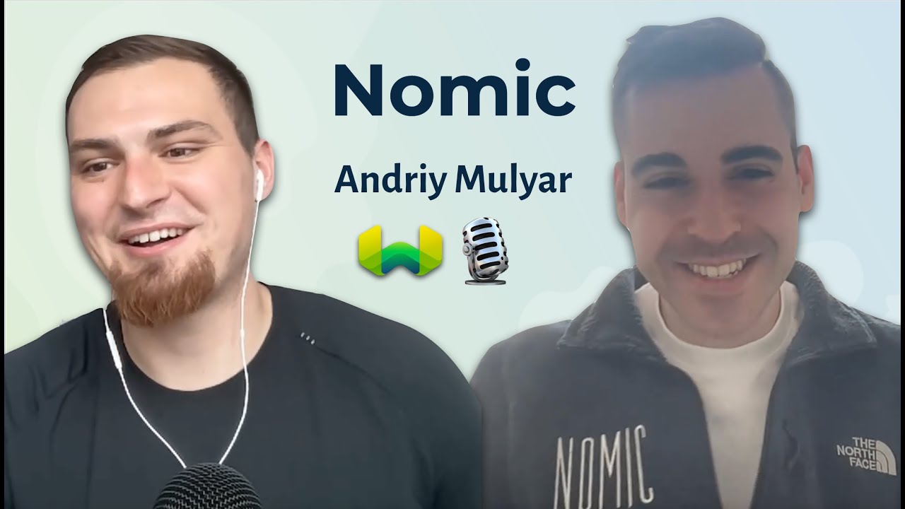 Andriy Mulyar smiling during a remote Weaviate Podcast interview about Nomic, Atlas and GPT4All