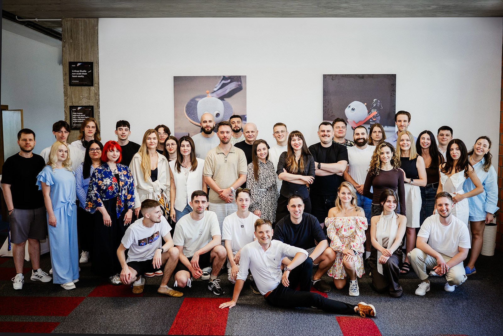 Andriy Sambir and the Linkup ST team gathered for a group photograph