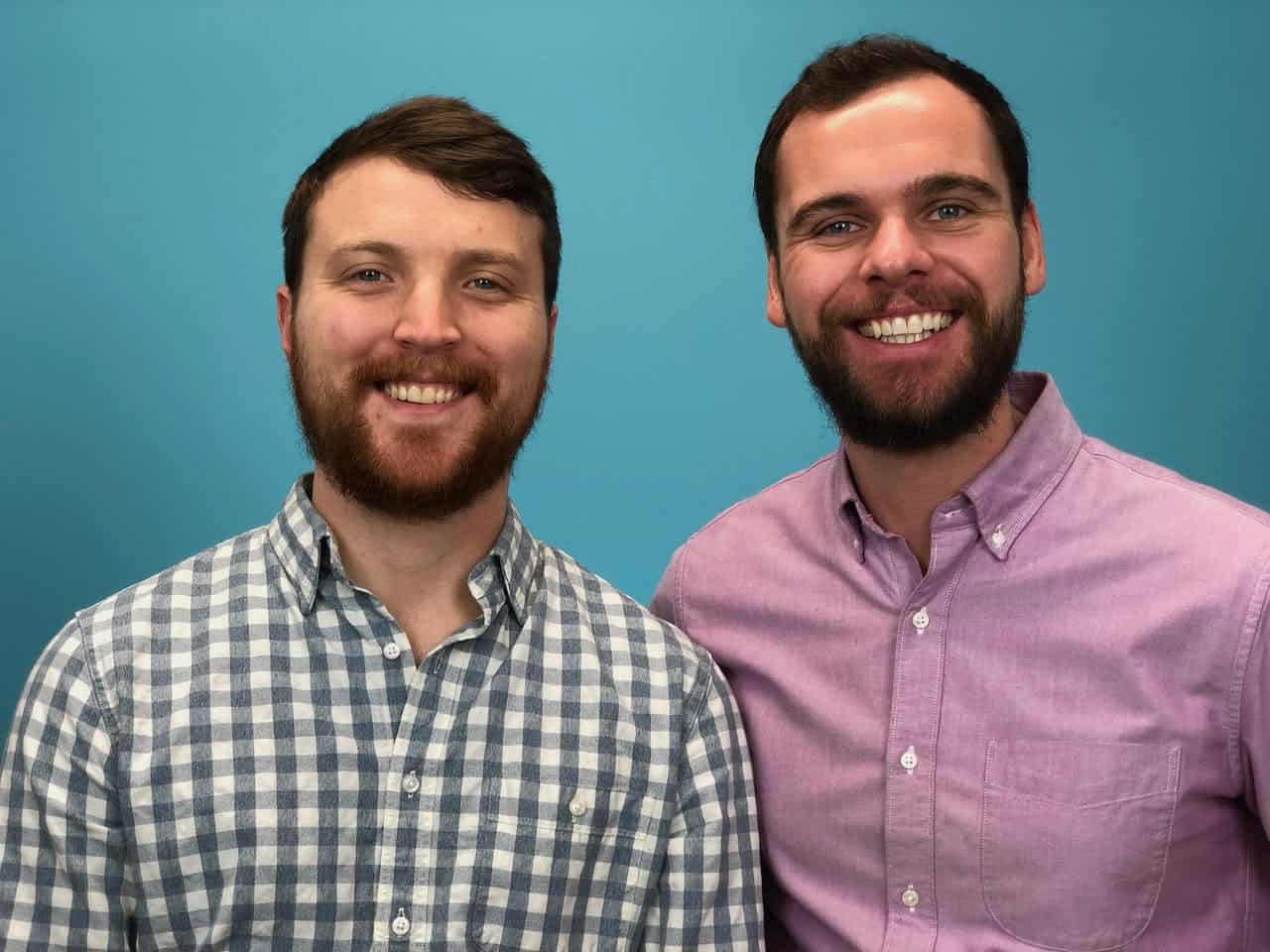 Nelson Joyce, left, and Andy Cook, right, standing together