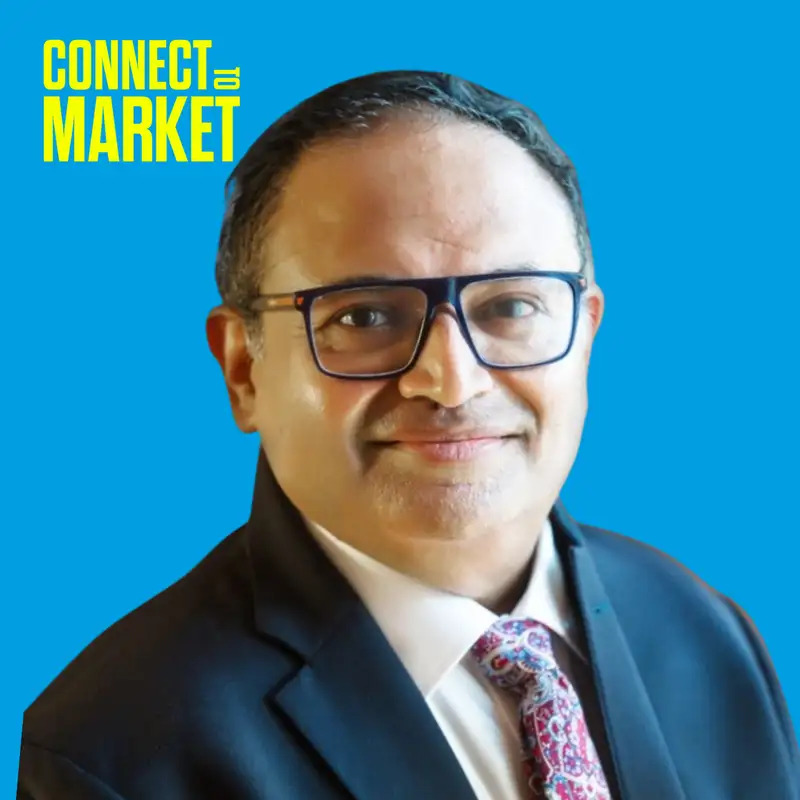 Andy Dé in the artwork for his Connect to Market podcast interview