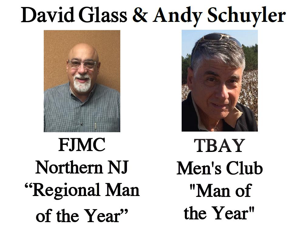 A 2019 tribute panel showing David Glass and Andy Schuyler as community honorees