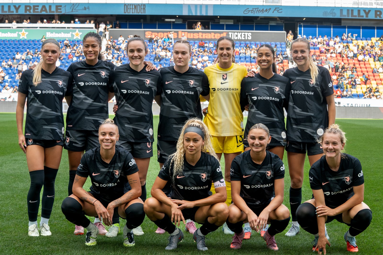 Angel City FC players during a September 2025 NWSL match