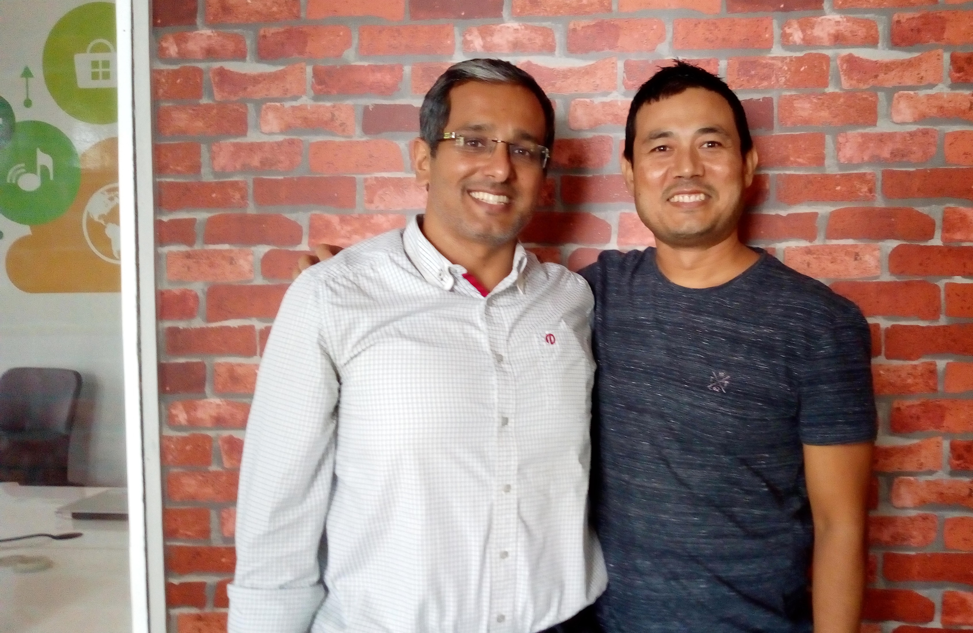 Anirban Mukherji on the left with fellow Recreational Triathletes core member Rajkumar Charzal