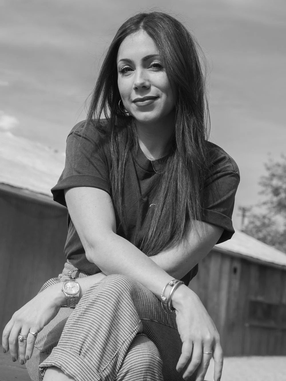 Black and white portrait of Another founder Chelsea Matthews