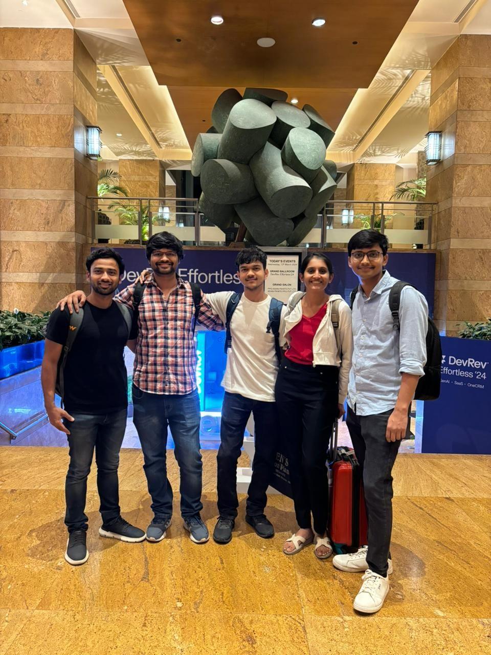 A group photograph shared by Anshu Avinash from DevRev Effortless Mumbai 2024