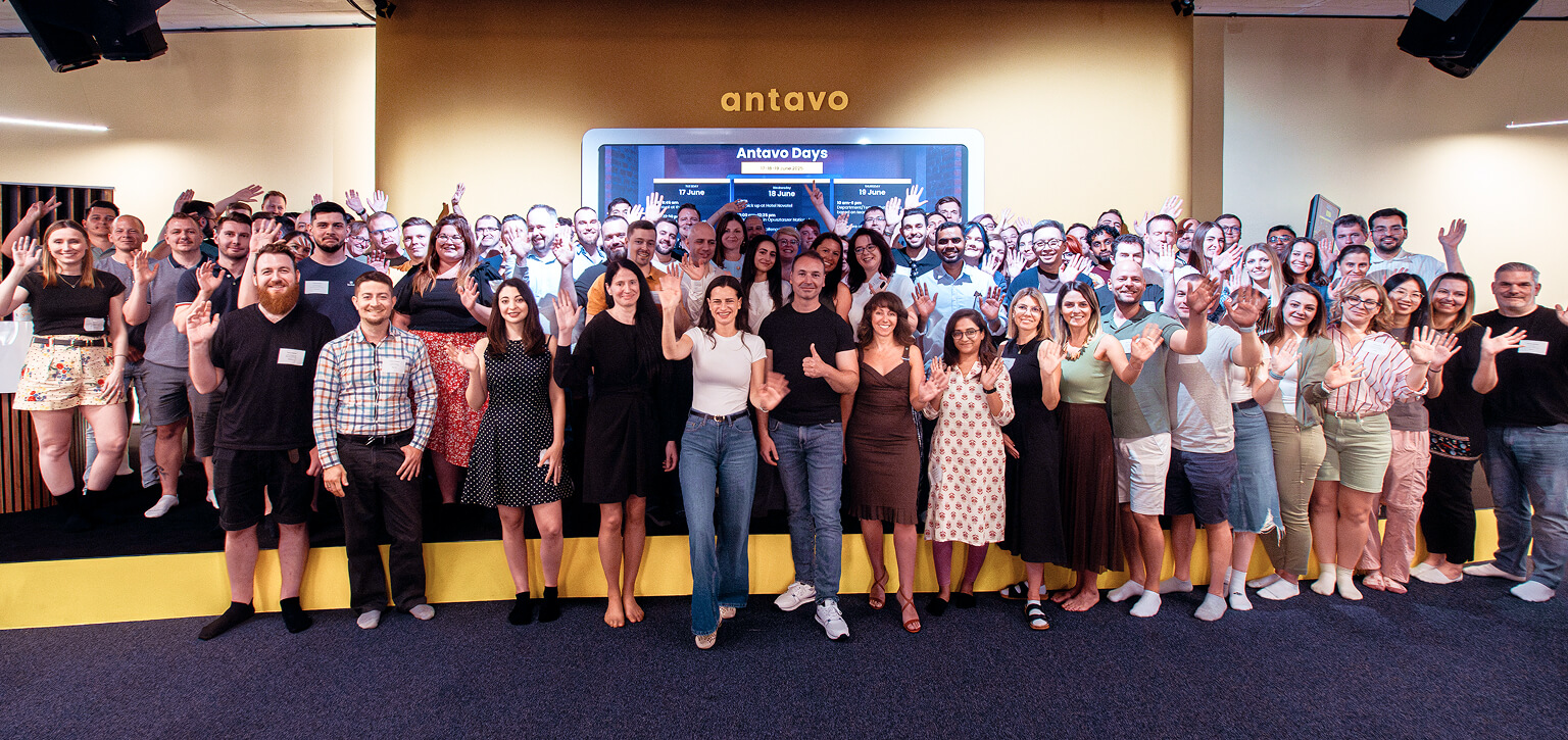 Members of the Antavo team gathered together at Antavo Days