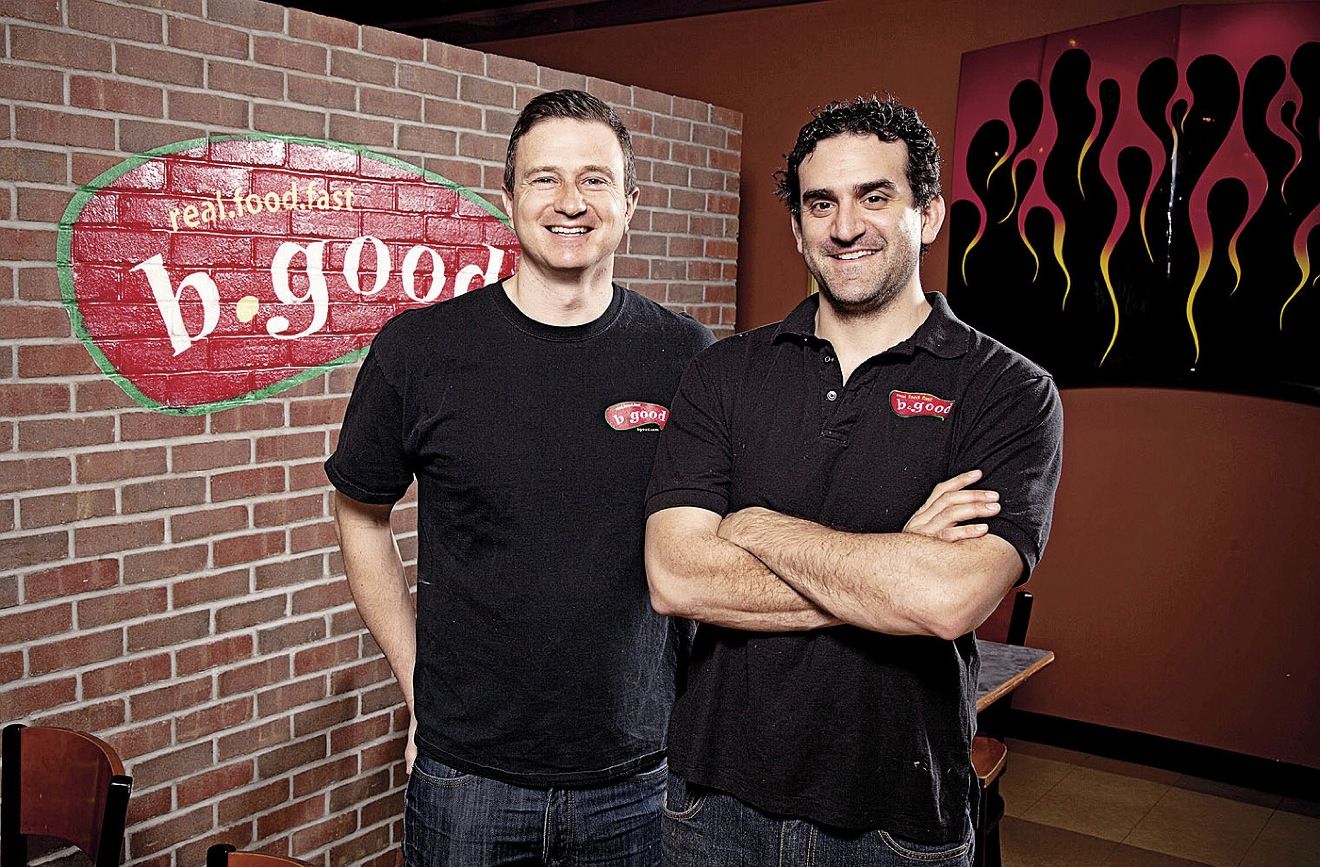 B.GOOD cofounders Jon Olinto and Anthony Ackil inside a restaurant