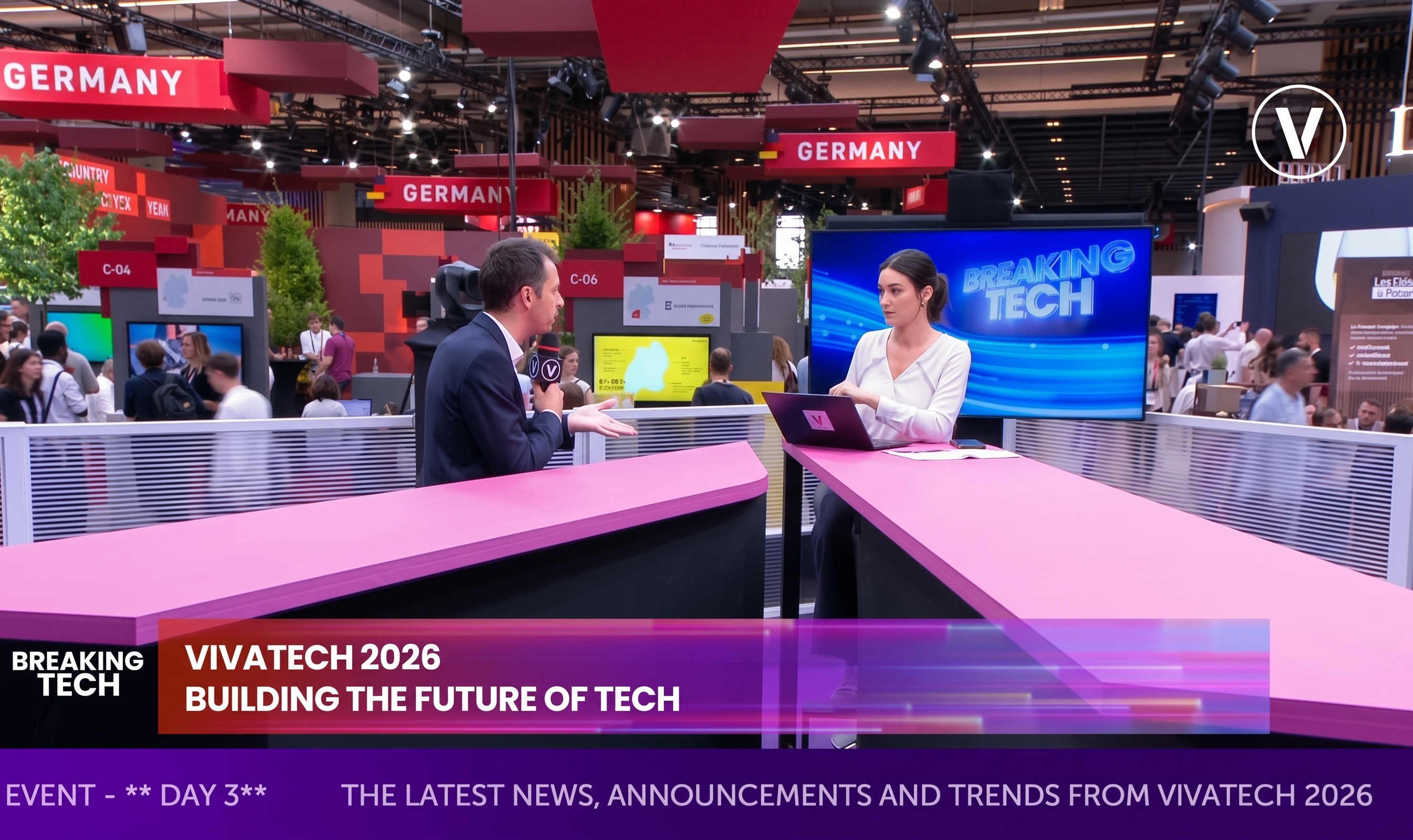 Antoine Moissenot speaking into a microphone during a VivaTech Studio interview in 2026.