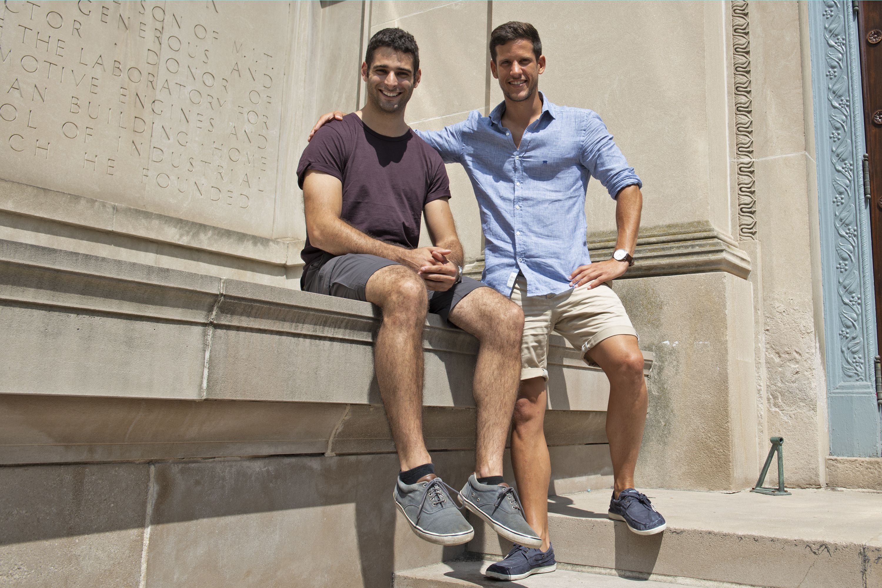 Sebastien Mannai on the left and Antoni Rosinol Vidal on the right at MIT