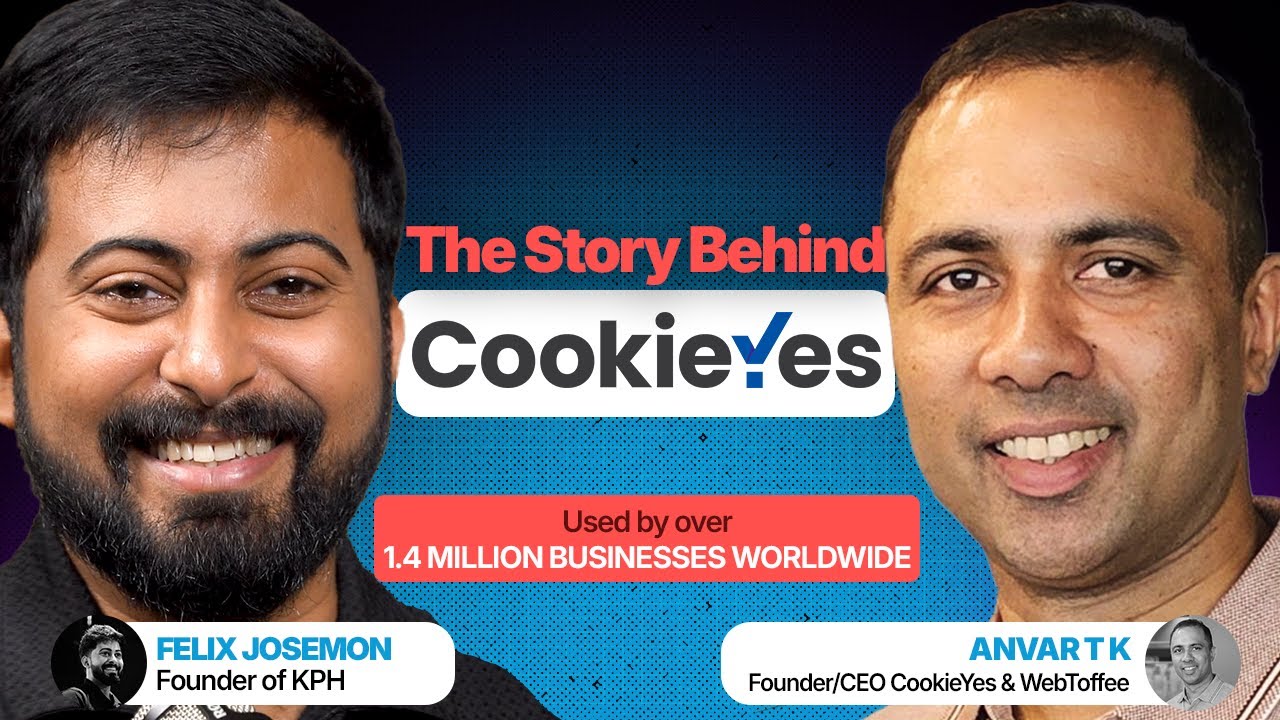 Interview artwork featuring Felix Josemon and Anvar TK discussing CookieYes