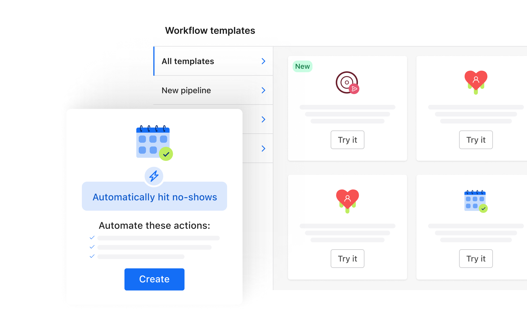 Apollo workflow templates interface