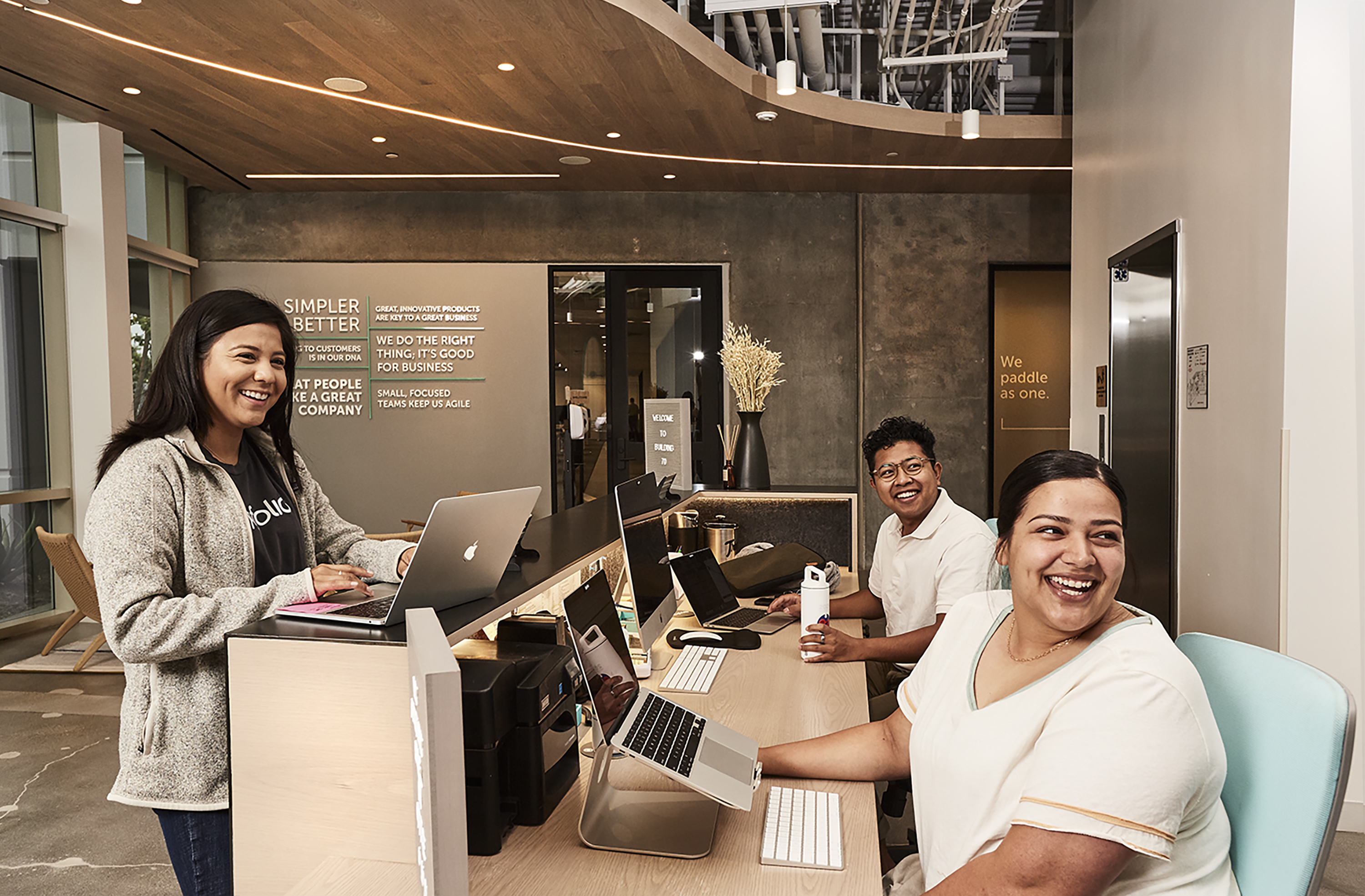 AppFolio employees collaborating at the company’s Santa Barbara headquarters