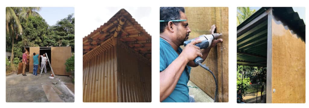 The step-by-step process of building with Jutin panels