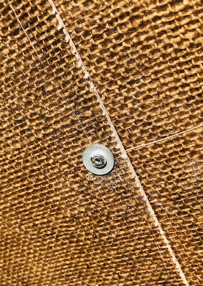 Close-up of the woven jute Jutin composite material