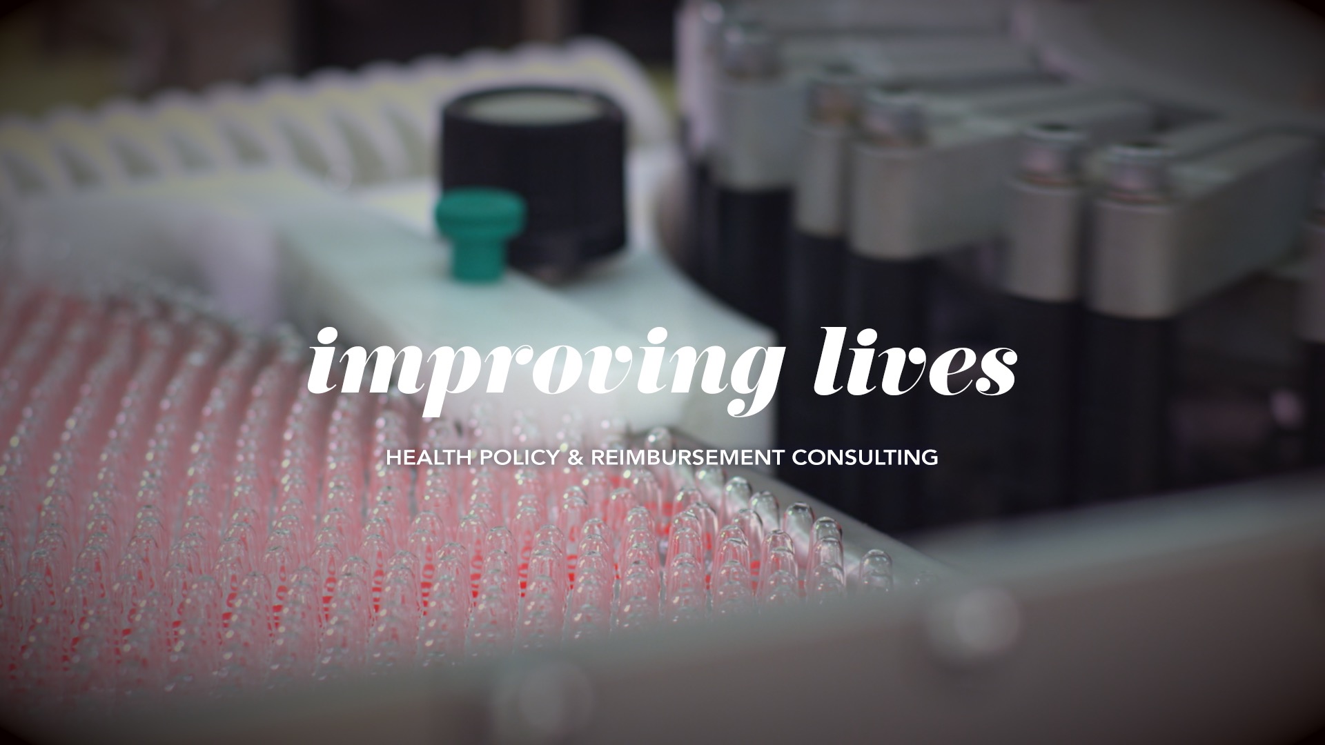 Laboratory tubes and instruments with Applied Policy's improving lives message
