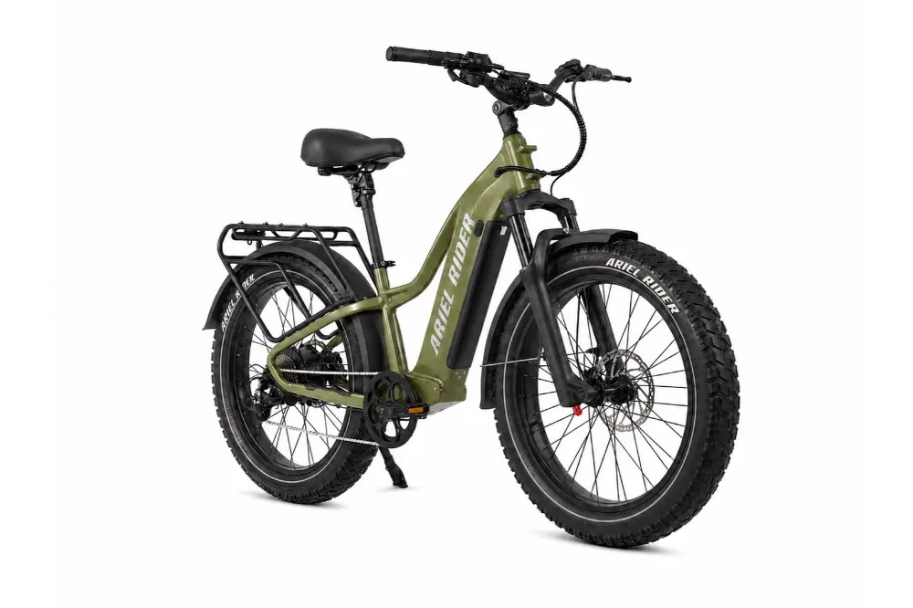 Green 2026 Ariel Rider Kepler high-step fat-tire electric bicycle