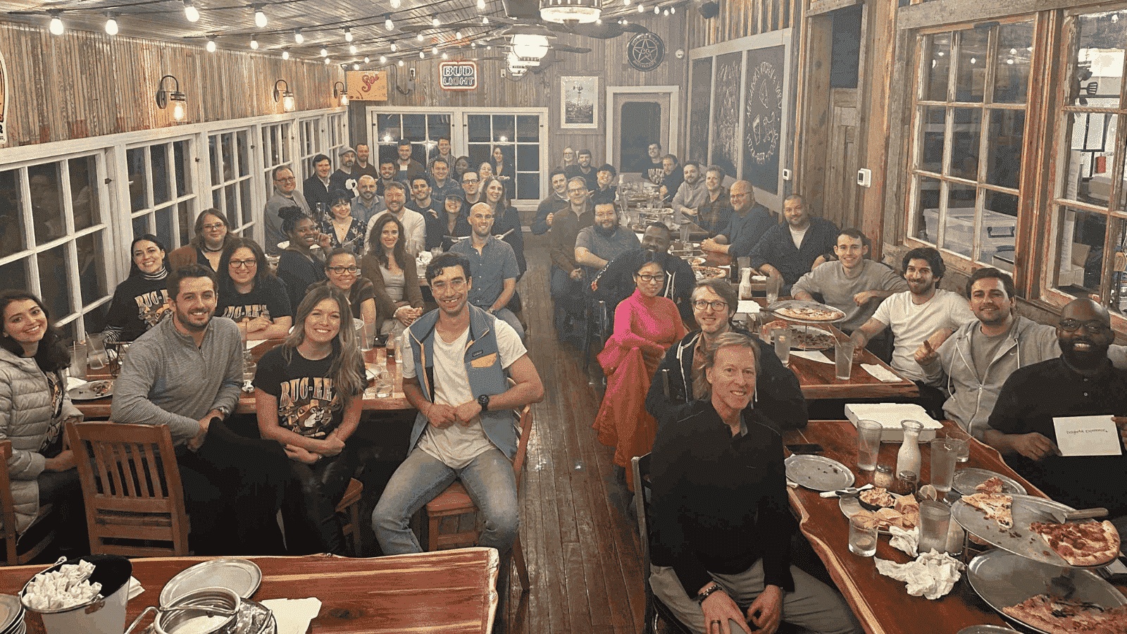 Osano employees gathered at an in-person team meeting in Bastrop, Texas