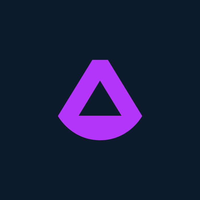 Arthur logo - purple triangular mark