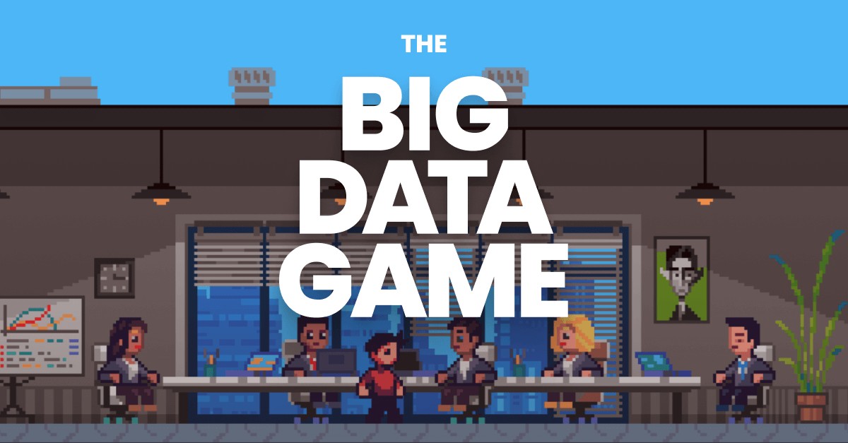 Pixel-art title screen for Firebolt's Big Data Game