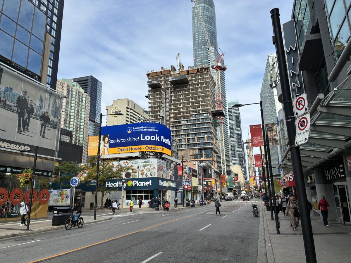 Healthy Planet storefront at Yonge and Dundas in downtown Toronto