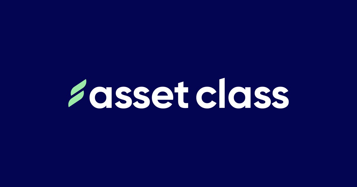 Asset Class logo - the asset class wordmark on navy
