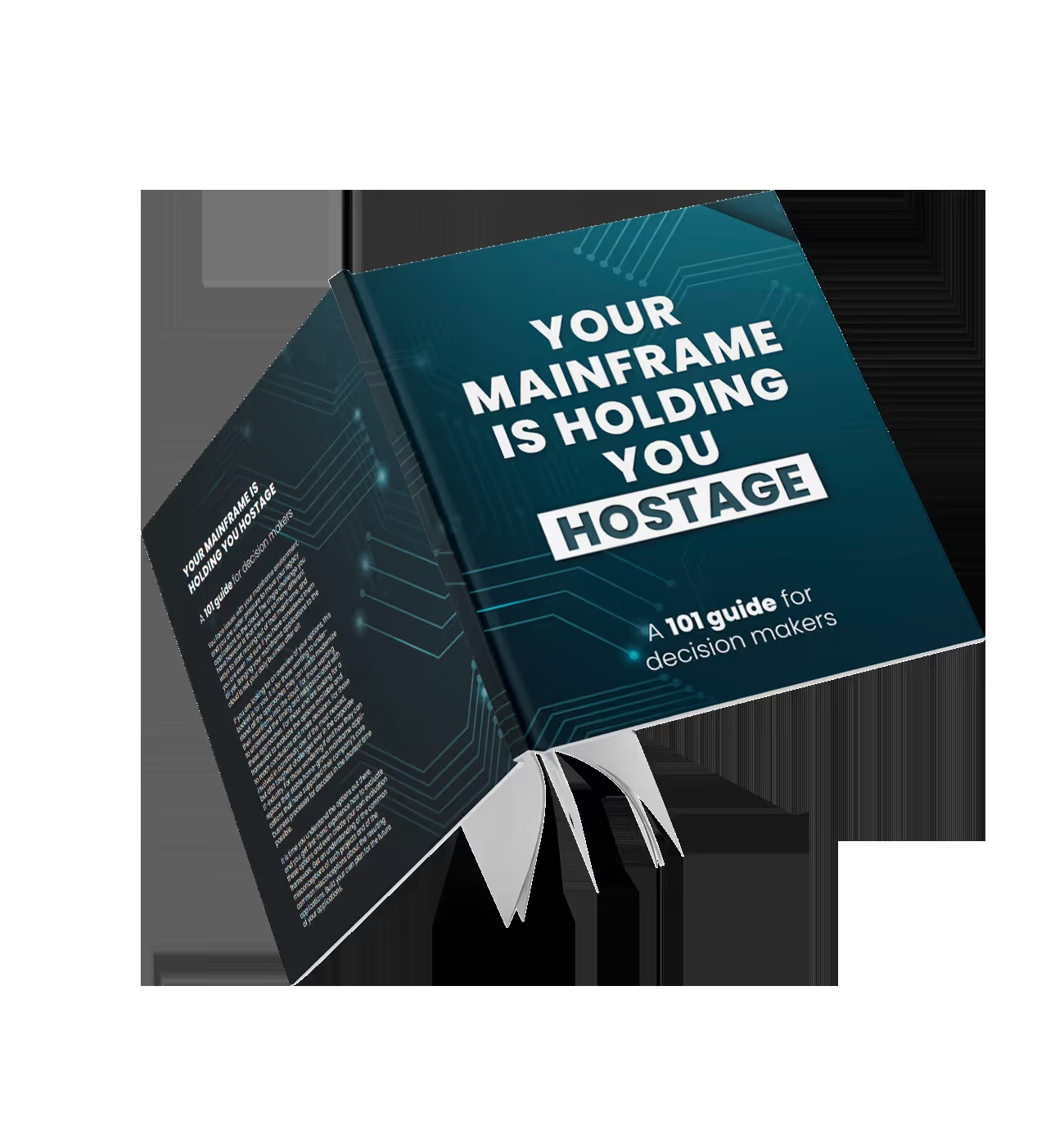 Astadia’s guide Your Mainframe Is Holding You Hostage, pictured as a book mockup